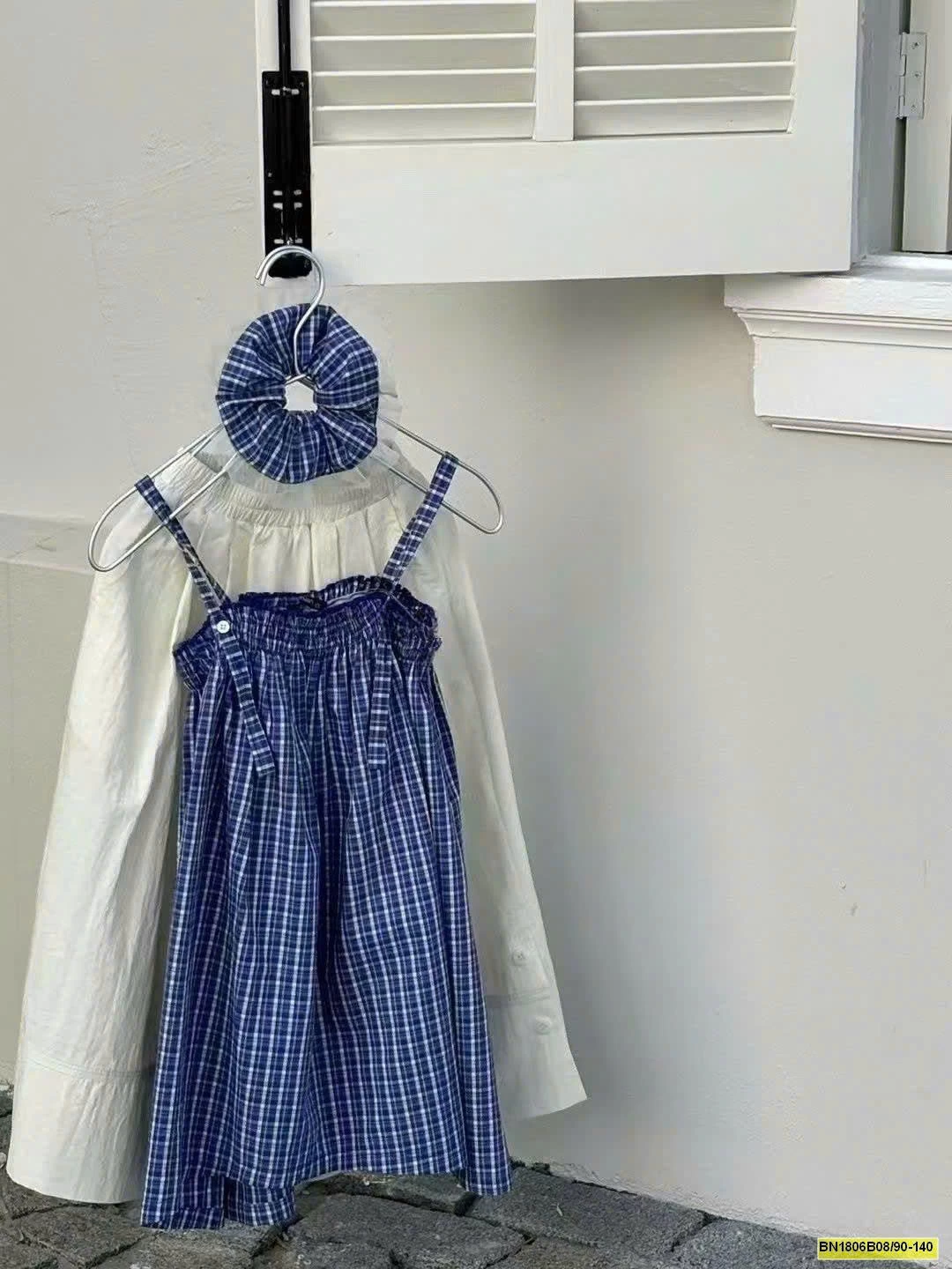 SET VÁY 2s SÁT NÁCH CARO MIX QUẦN ỐNG ĐỨNG BG