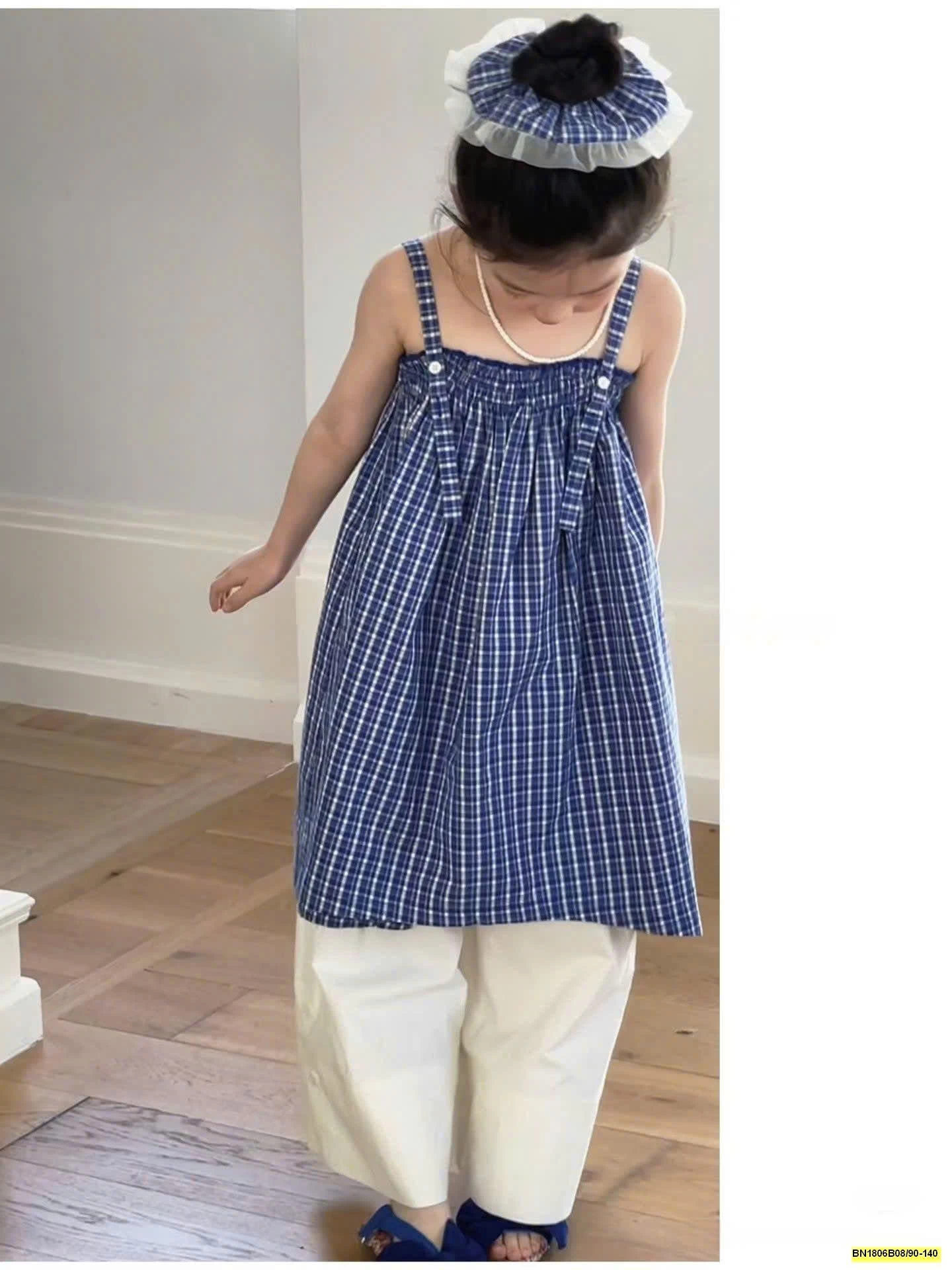 SET VÁY 2s SÁT NÁCH CARO MIX QUẦN ỐNG ĐỨNG BG