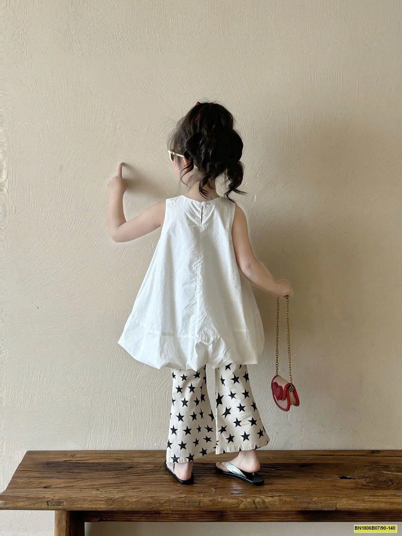 SET ÁO SÁT NÁCH MIX QUẦN ỐNG LOE BÉ GÁI