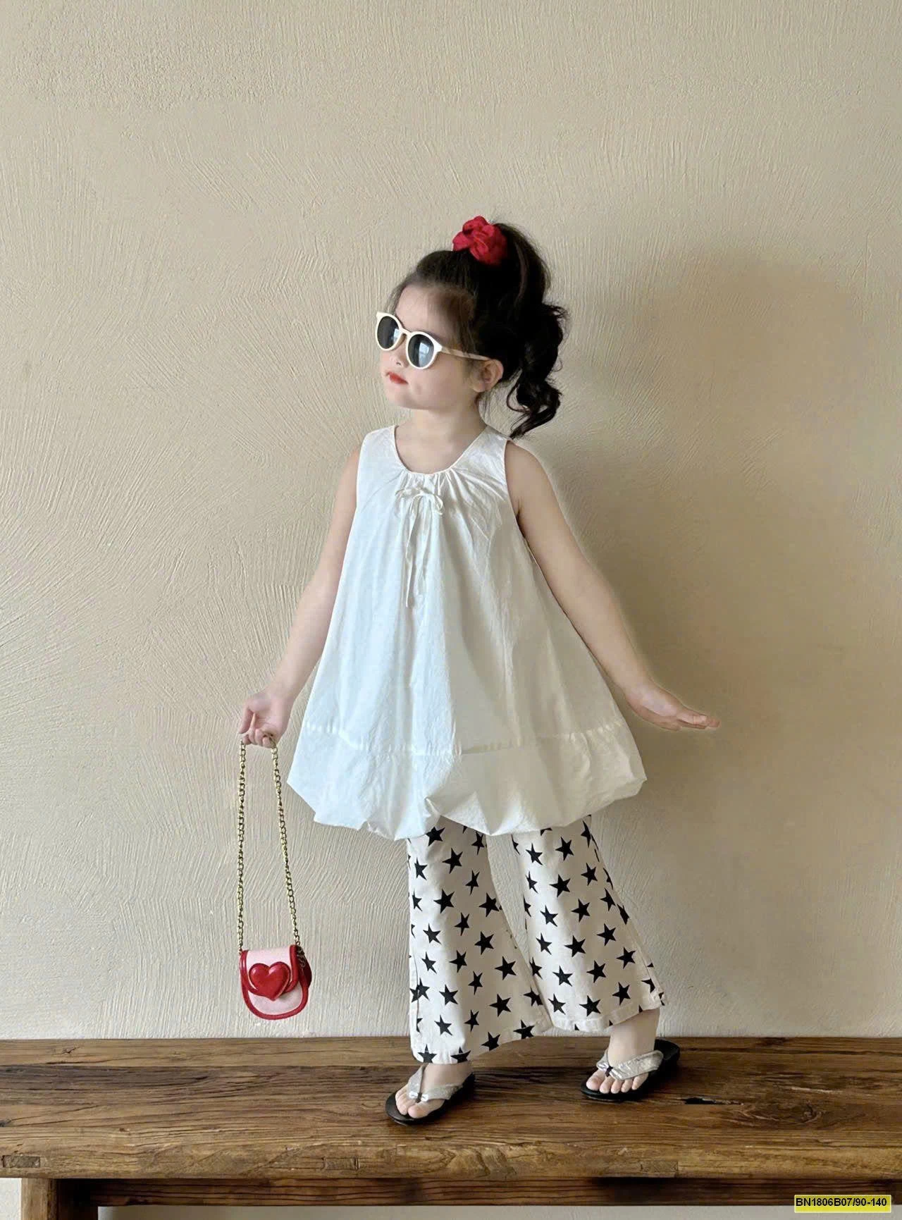 SET ÁO SÁT NÁCH MIX QUẦN ỐNG LOE BÉ GÁI