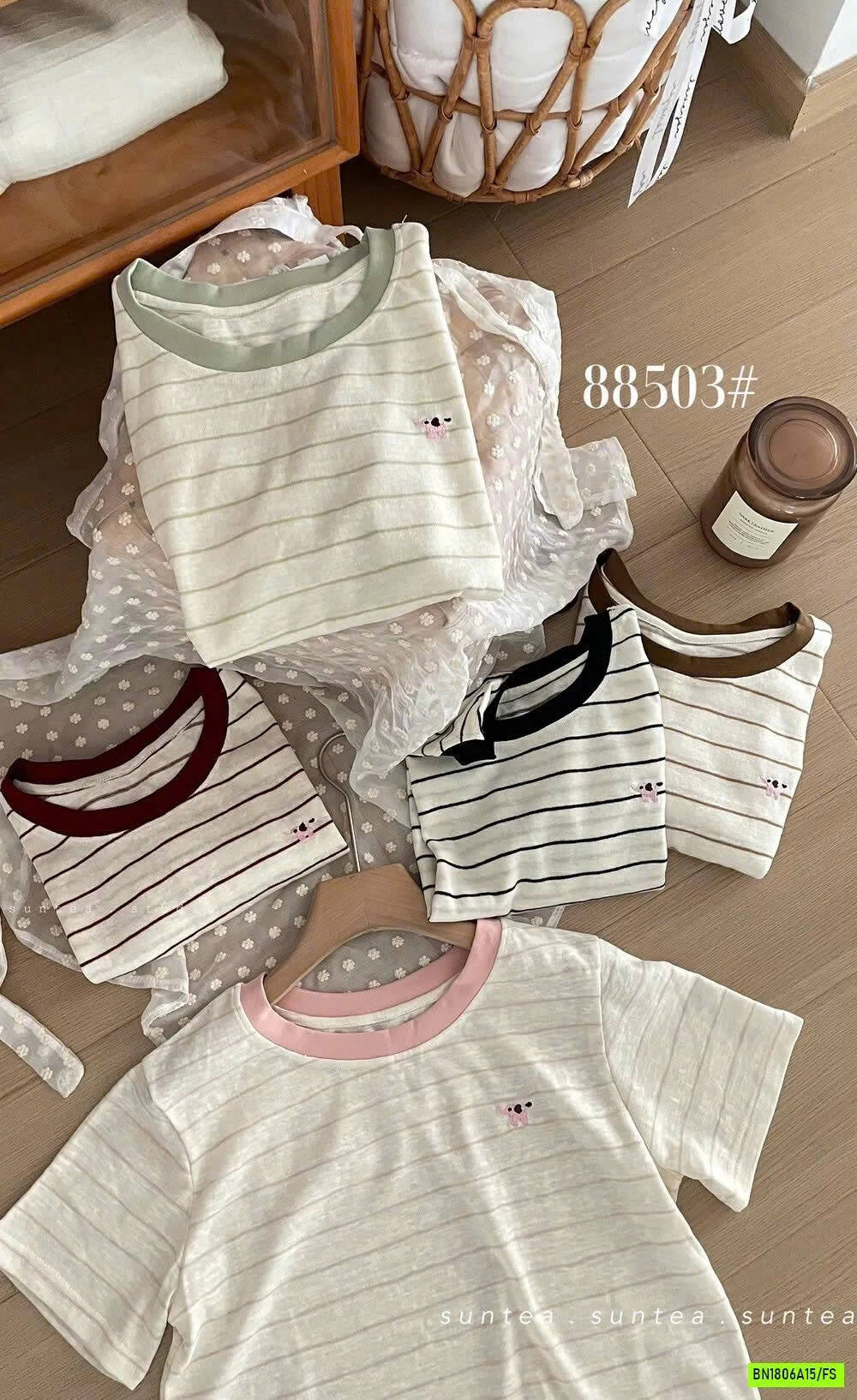 ÁO THUN XƯỚC KẺ NGANG SUNTEA