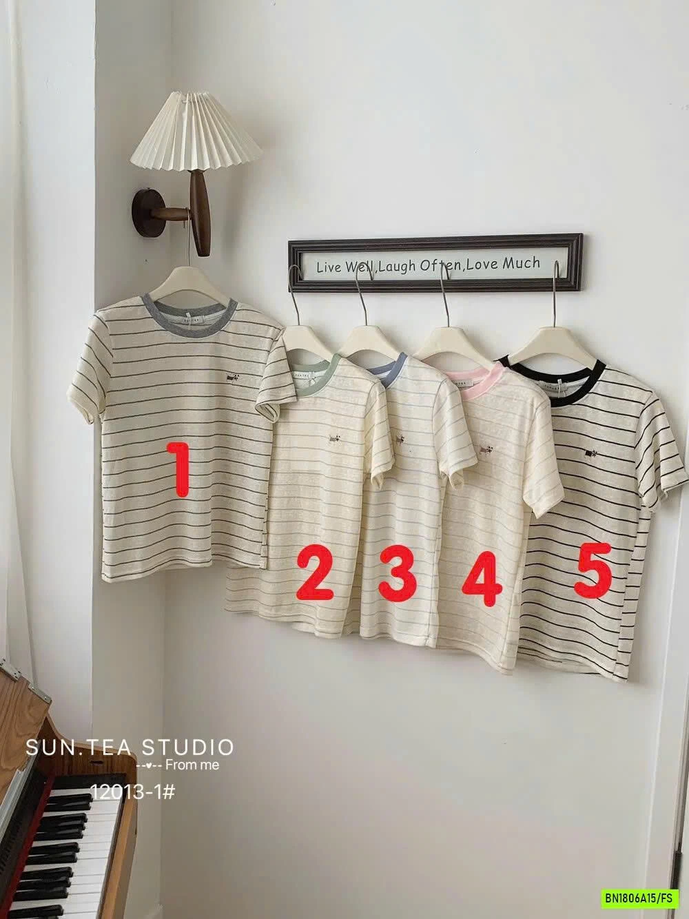 ÁO THUN XƯỚC KẺ NGANG SUNTEA