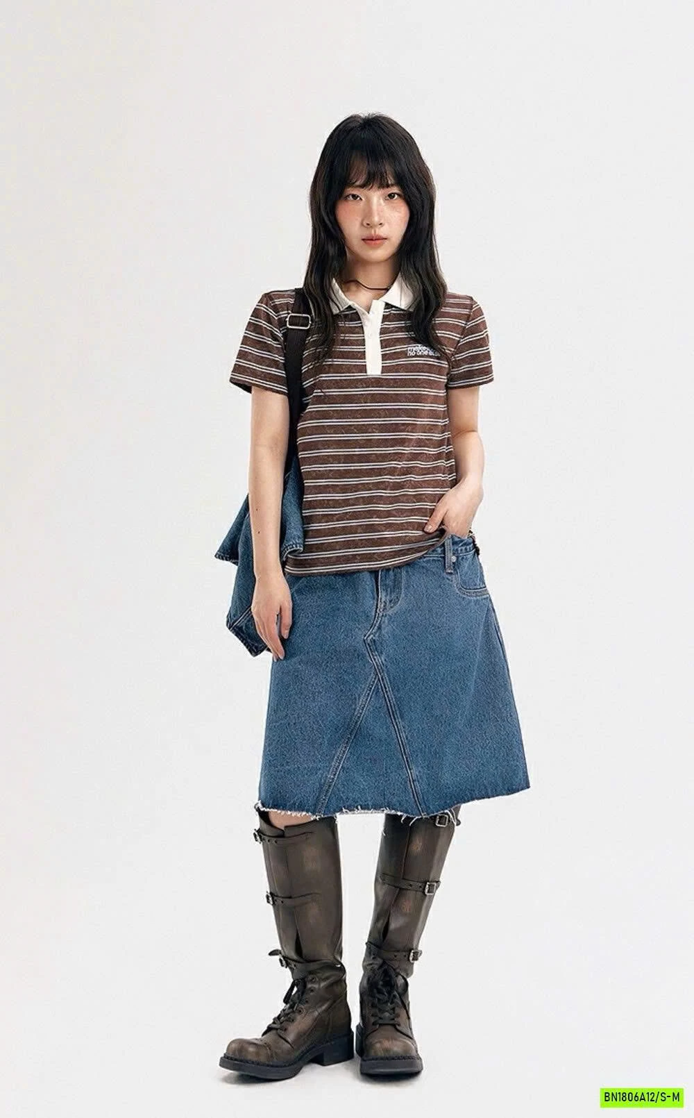 POLO KẺ NGANG PHỐI MÀU CỔ WGWE