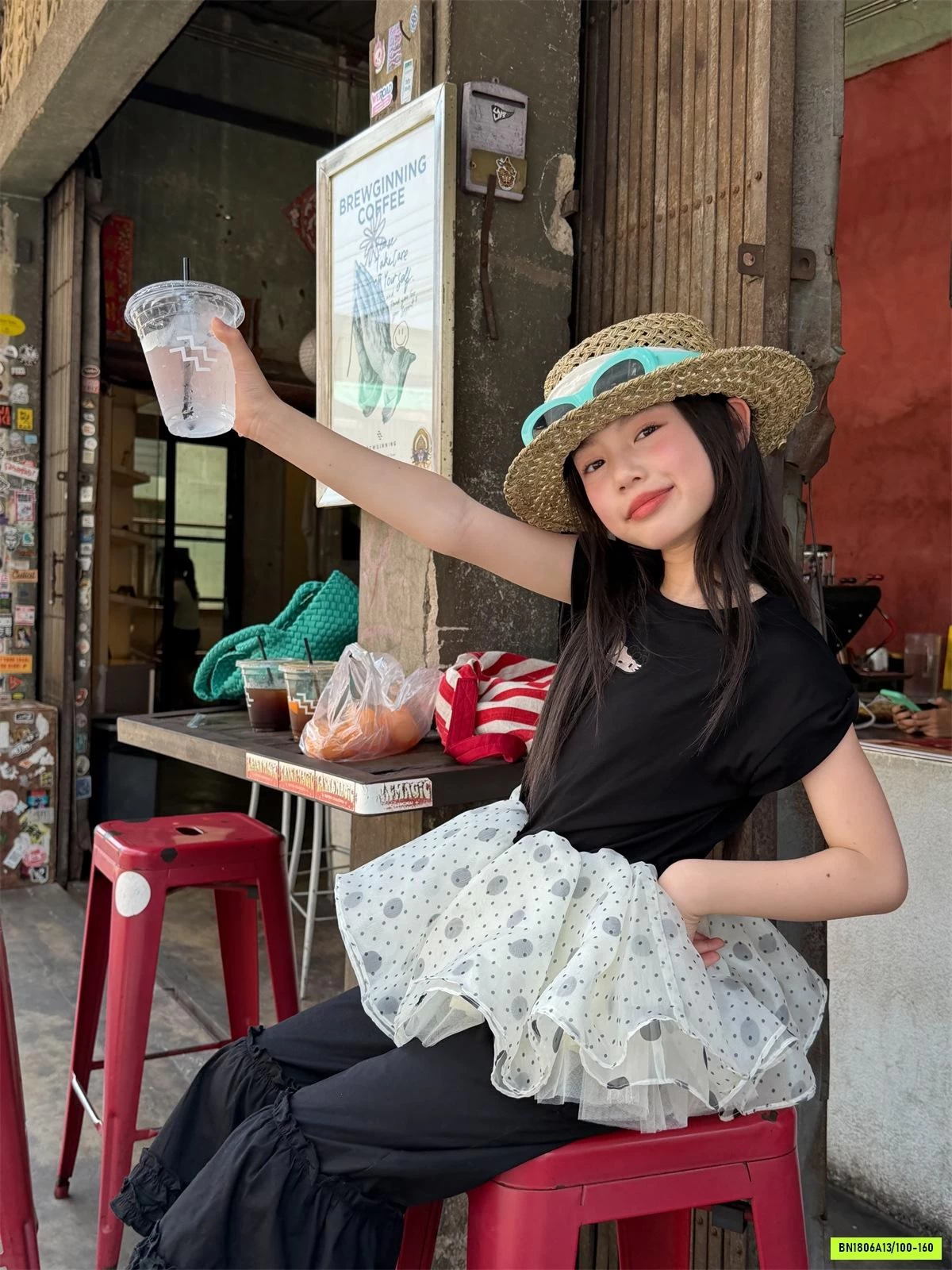 ÁO THUN PHỐI VOAN BỒNG BÀNH BÈO