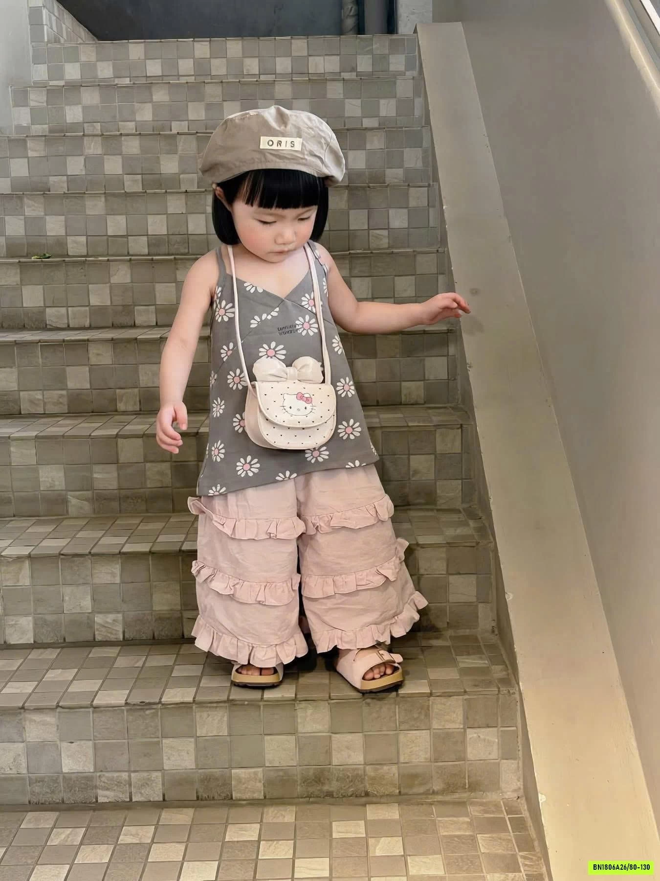 ÁO 2 DÂY MIX QUẦN SUÔNG BÈO ADBABY
