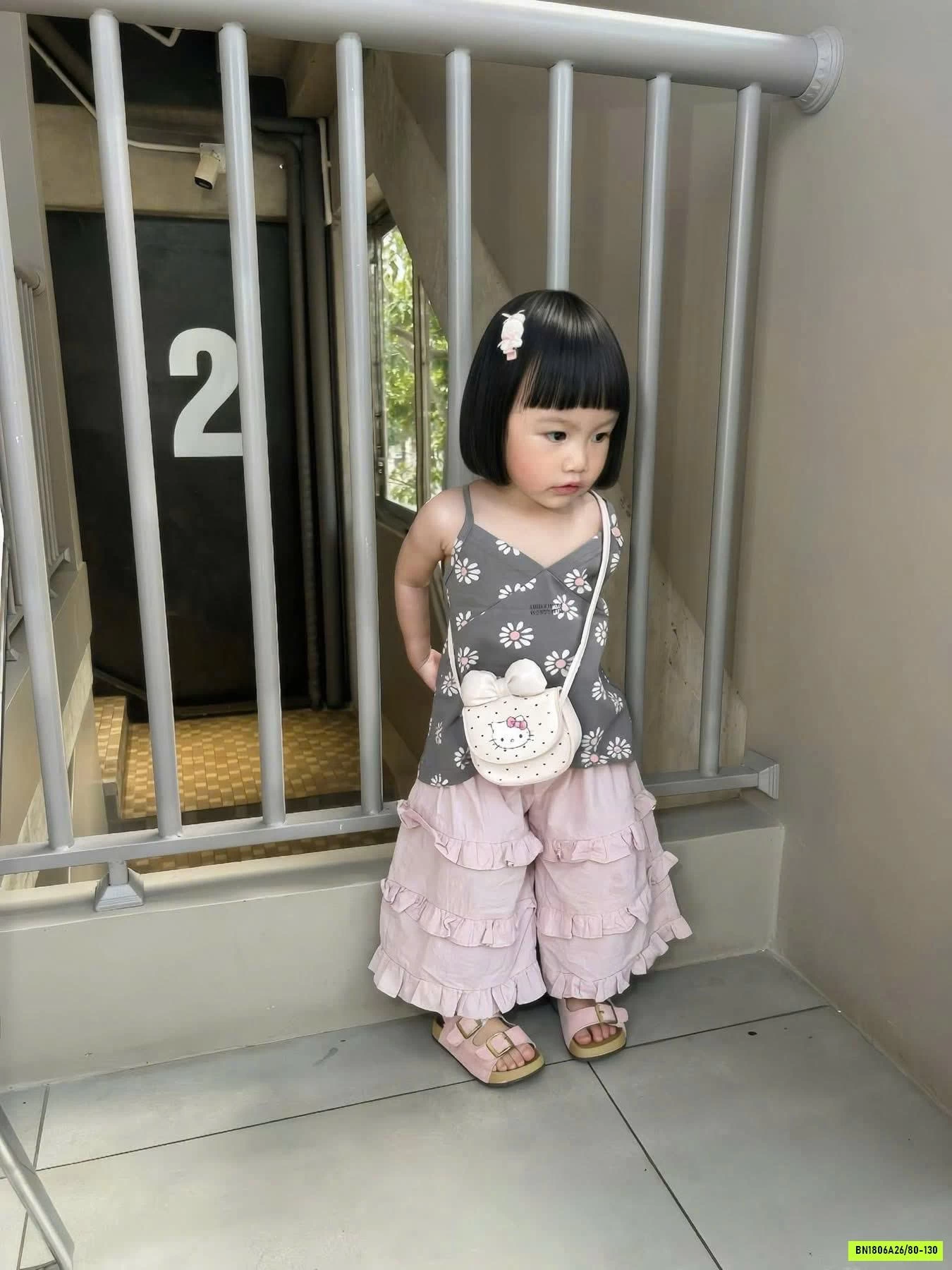 ÁO 2 DÂY MIX QUẦN SUÔNG BÈO ADBABY