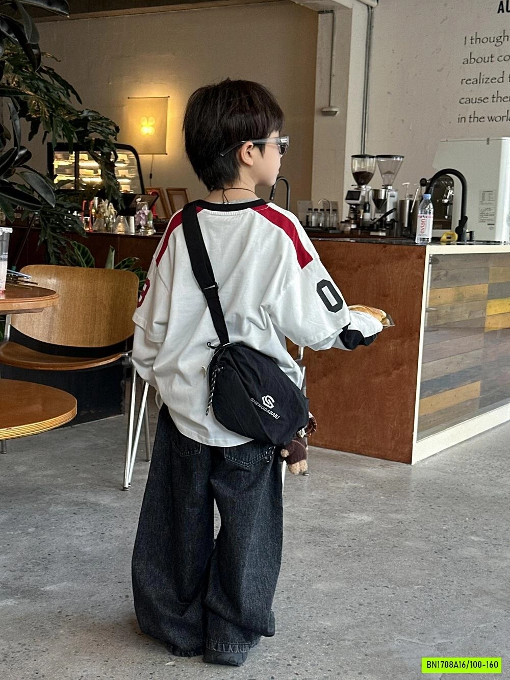 ÁO THUN GIẢ 2 LỚP MIX JEANS RÁCH AFTE