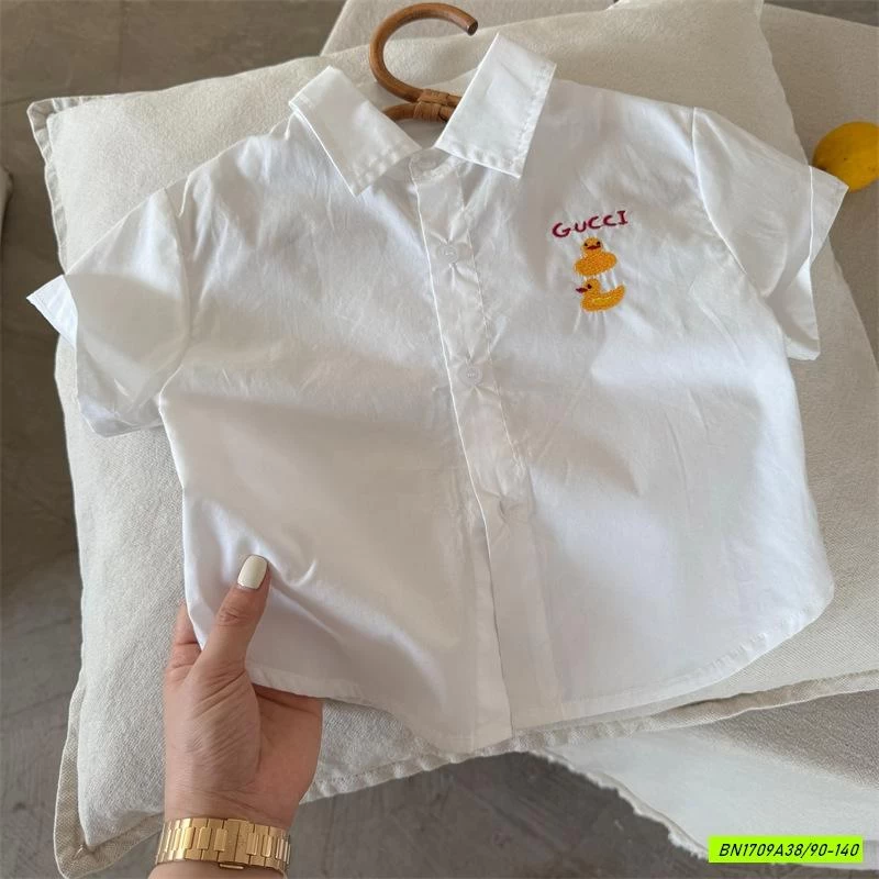 SƠ MI NGẮN TAY THÊU VỊT MMY