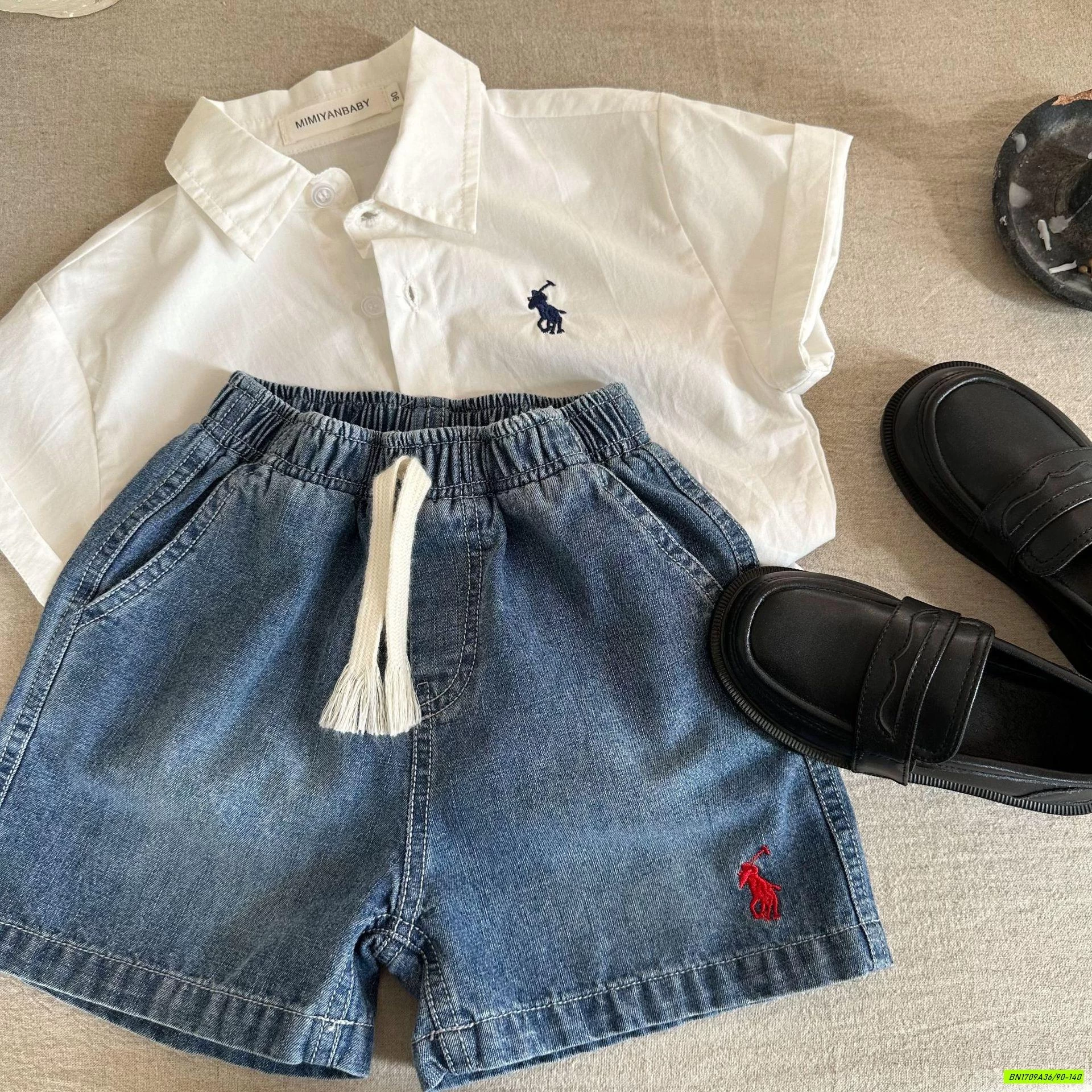 SHORT THÊU LOGO NGỰA MMY