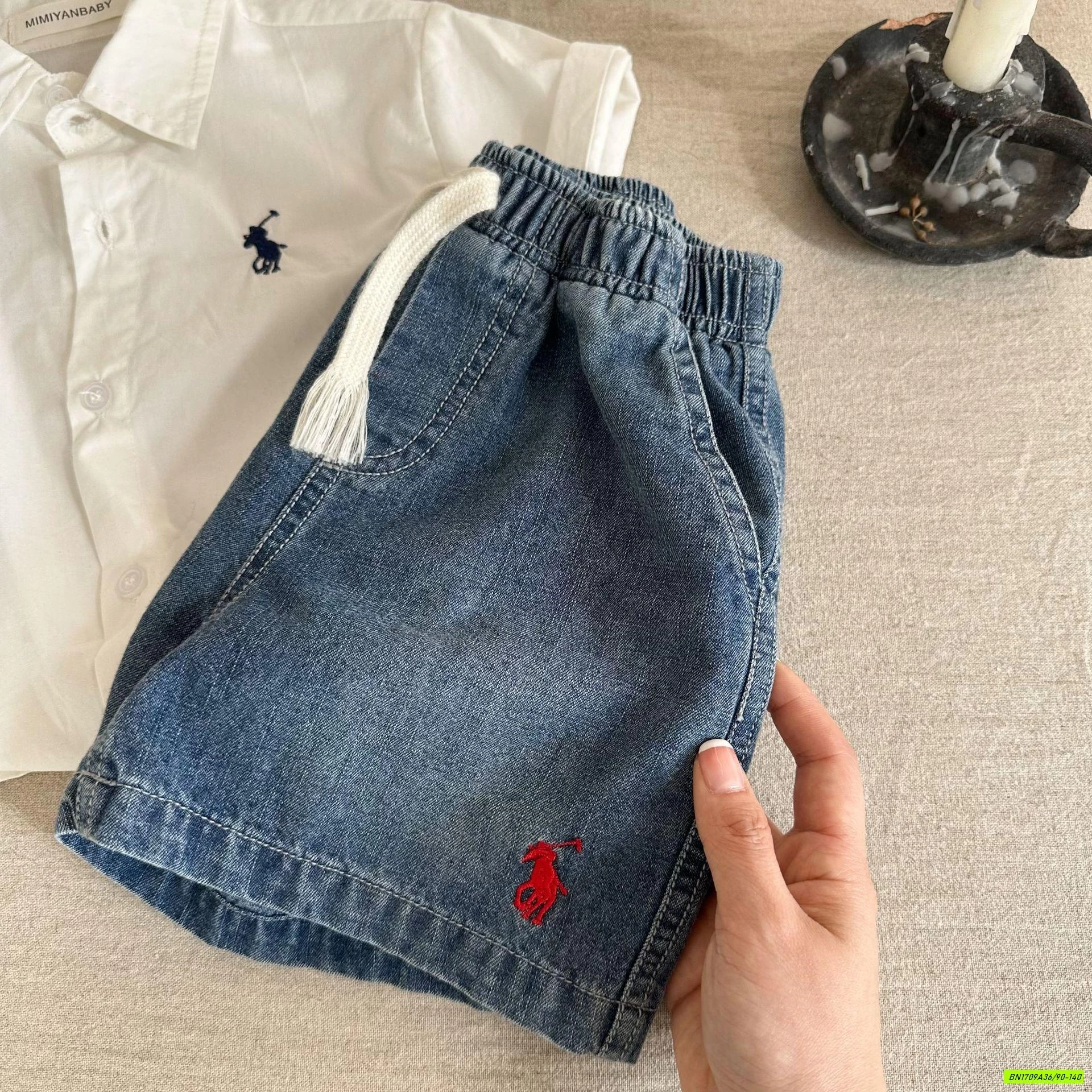 SHORT THÊU LOGO NGỰA MMY