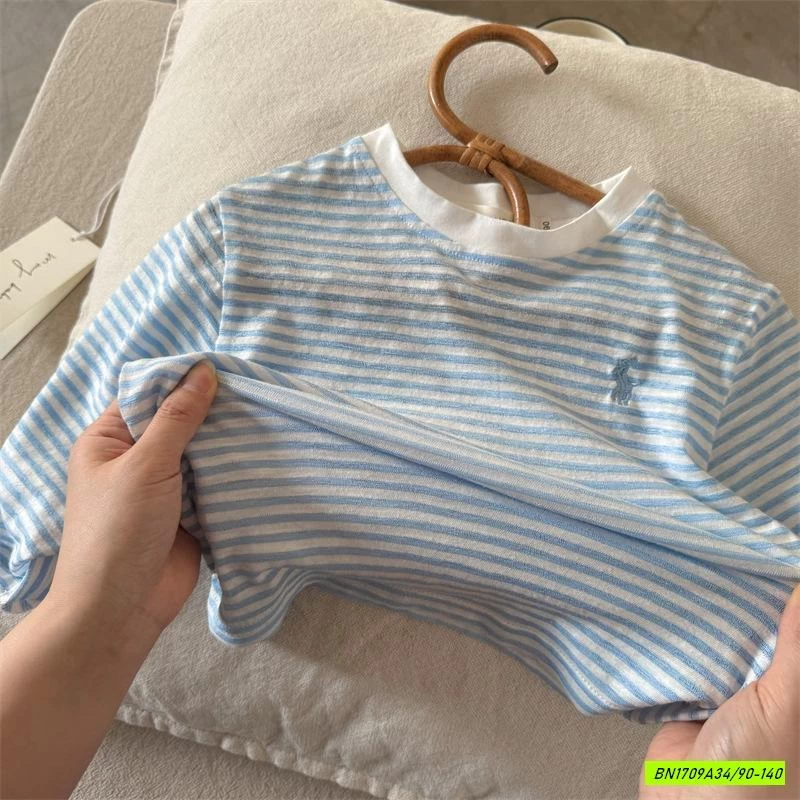 ÁO THUN GIẤY KẺ XANH MMY