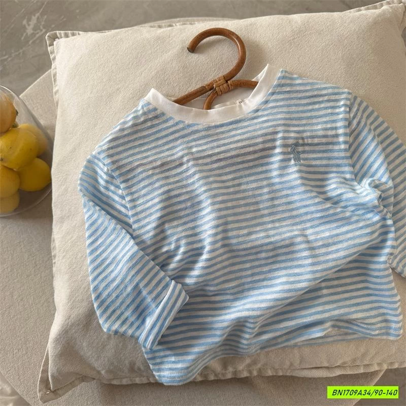 ÁO THUN GIẤY KẺ XANH MMY