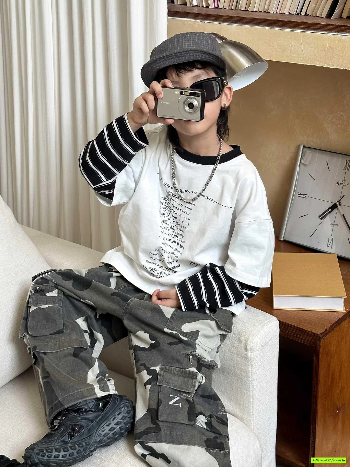 ÁO CHỮ GIẢ 2 LỚP MIX QUẦN RẰN RI