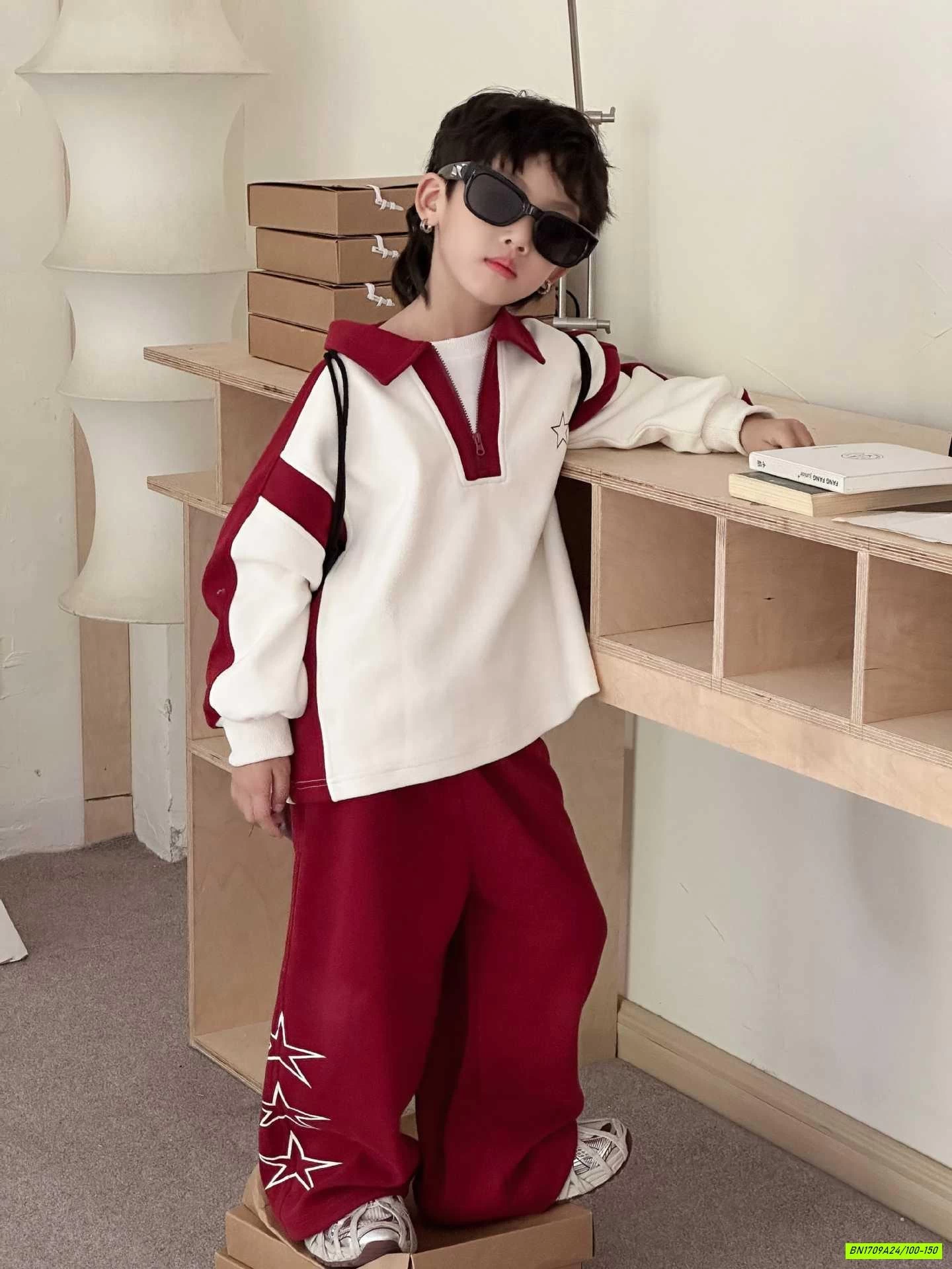 SET NỈ POLO QUẦN ĐỎ