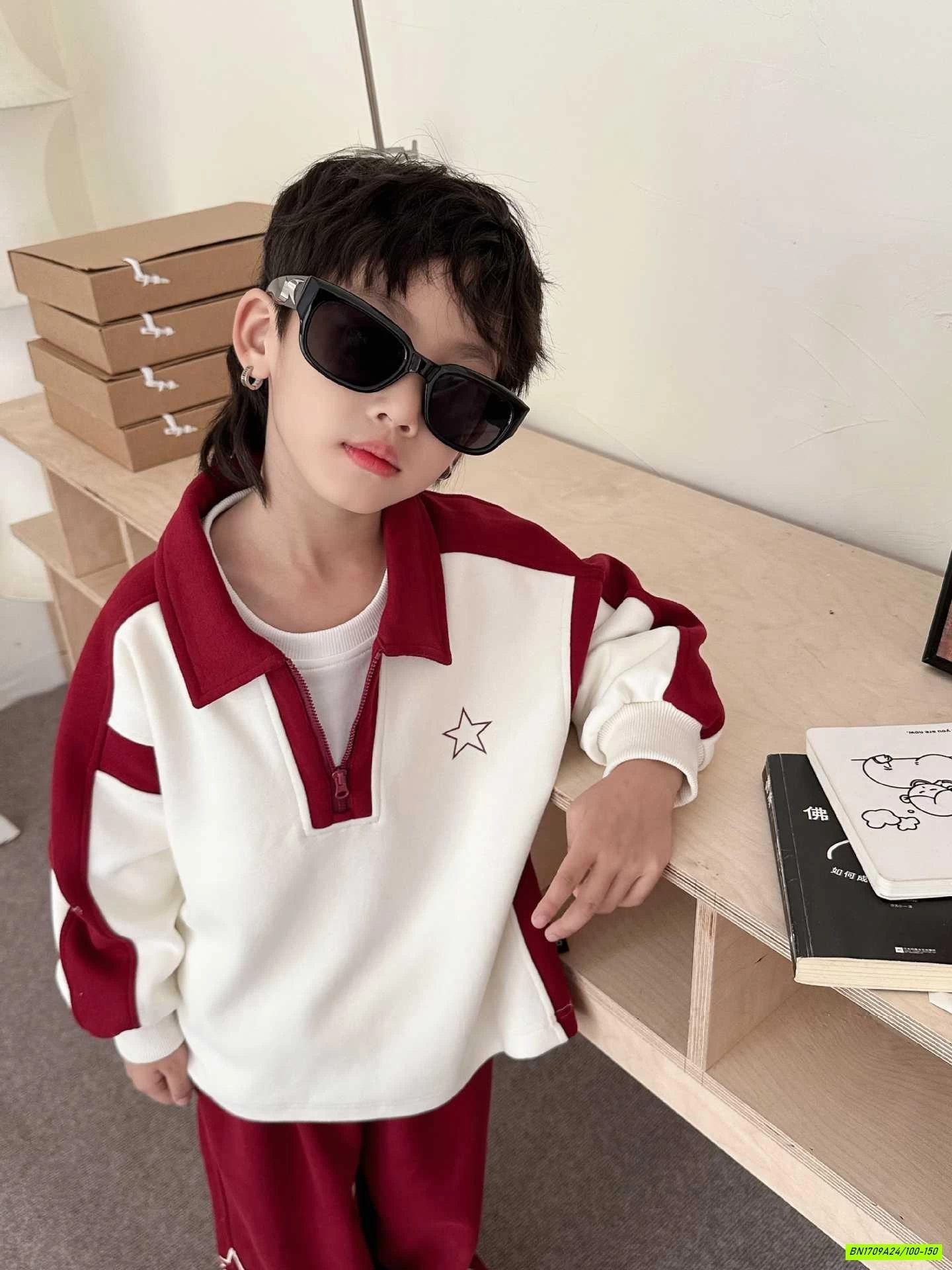 SET NỈ POLO QUẦN ĐỎ