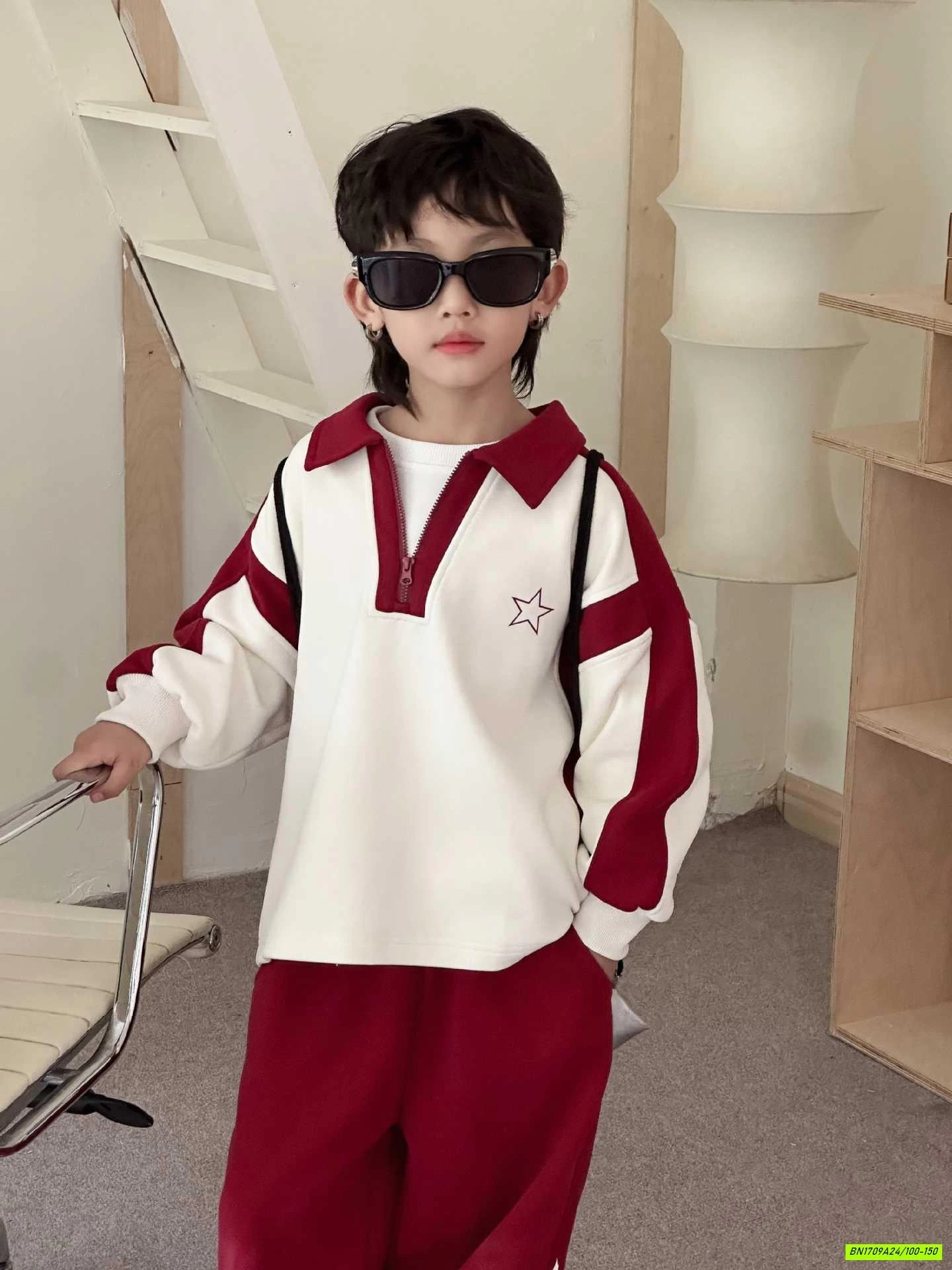 SET NỈ POLO QUẦN ĐỎ