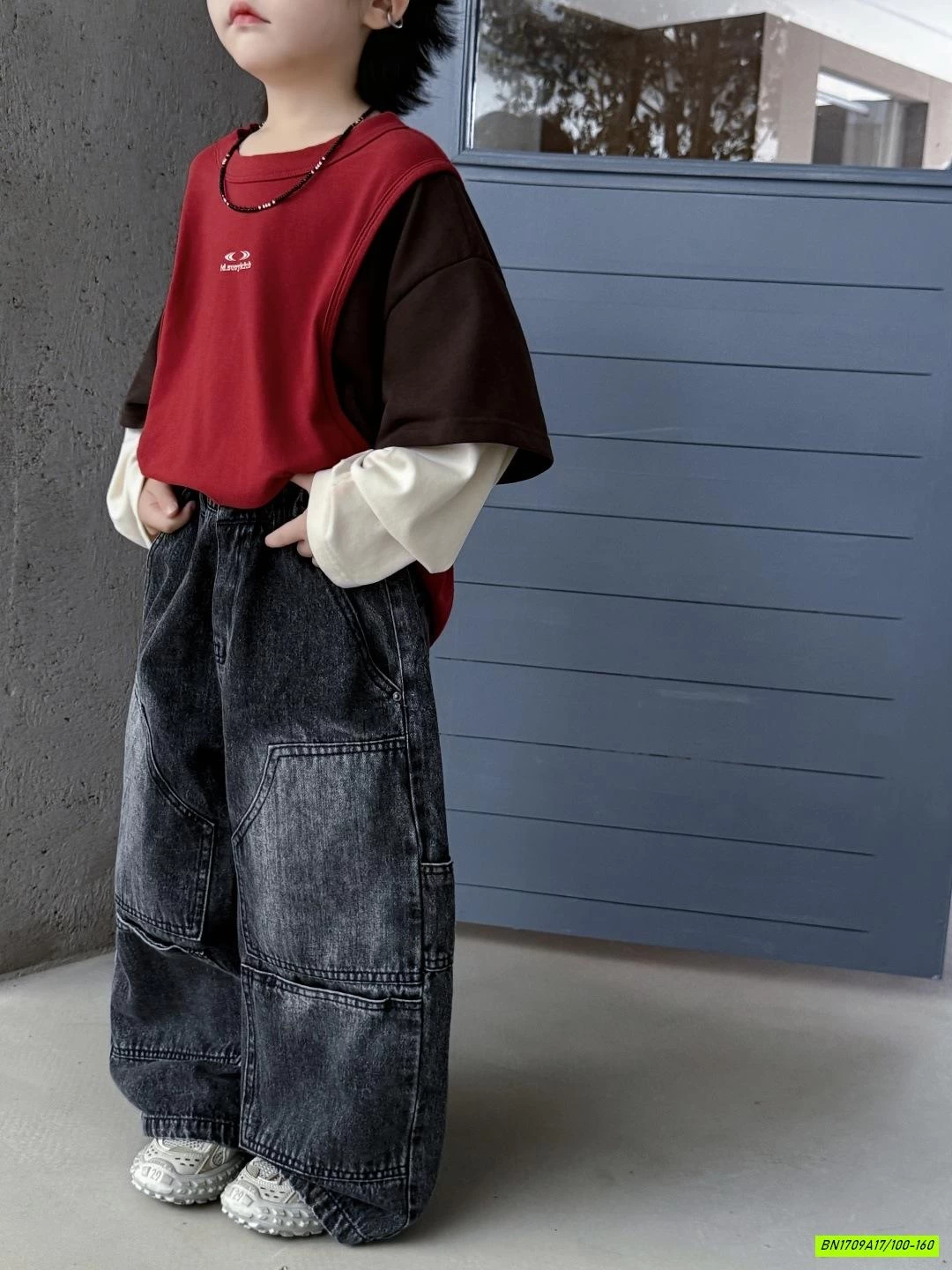 ÁO PHỐI MÀU MIX JEANS CÁ TÍNH