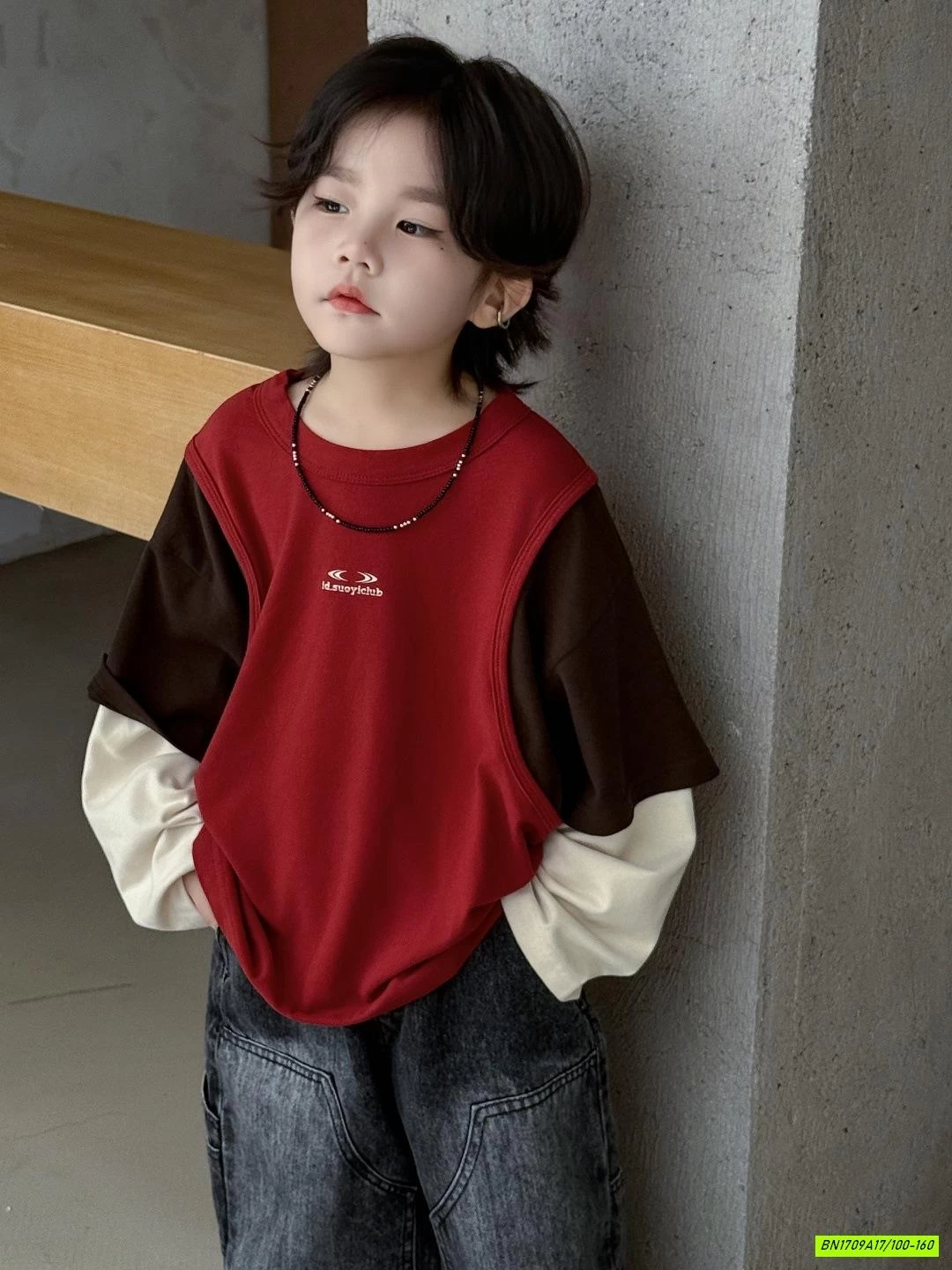 ÁO PHỐI MÀU MIX JEANS CÁ TÍNH