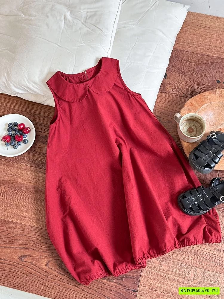 ĐẦM BÍ ĐỎ CỔ SEN 25E021 AMBB