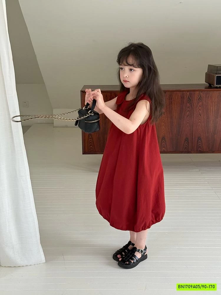 ĐẦM BÍ ĐỎ CỔ SEN 25E021 AMBB