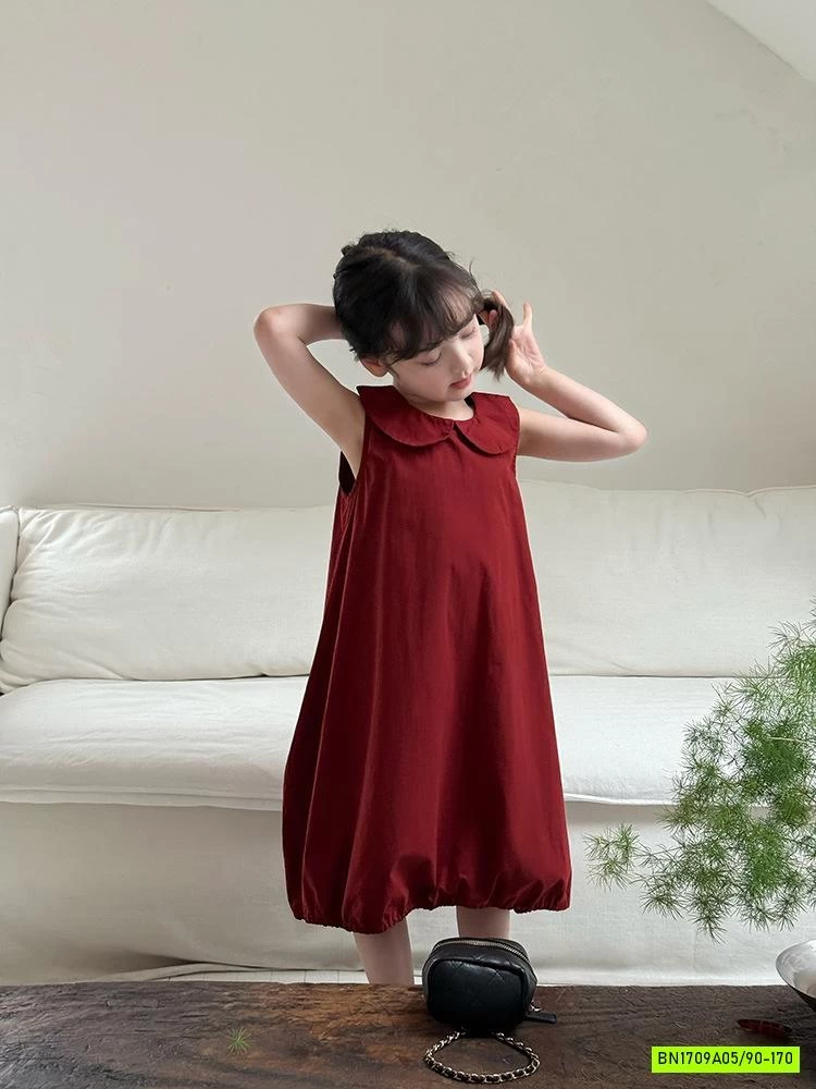 ĐẦM BÍ ĐỎ CỔ SEN 25E021 AMBB