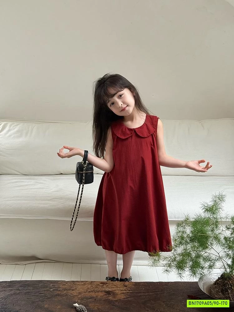 ĐẦM BÍ ĐỎ CỔ SEN 25E021 AMBB