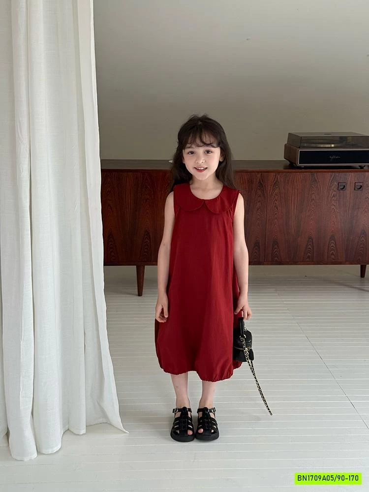 ĐẦM BÍ ĐỎ CỔ SEN 25E021 AMBB