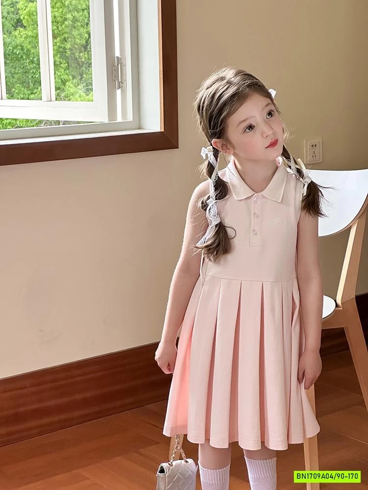 ĐẦM SÁT NÁCH CHÂN VÁY XẾP LY 25C161 AMBB