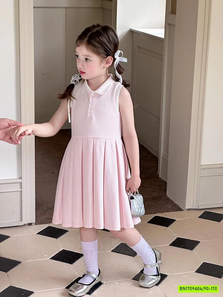 ĐẦM SÁT NÁCH CHÂN VÁY XẾP LY 25C161 AMBB