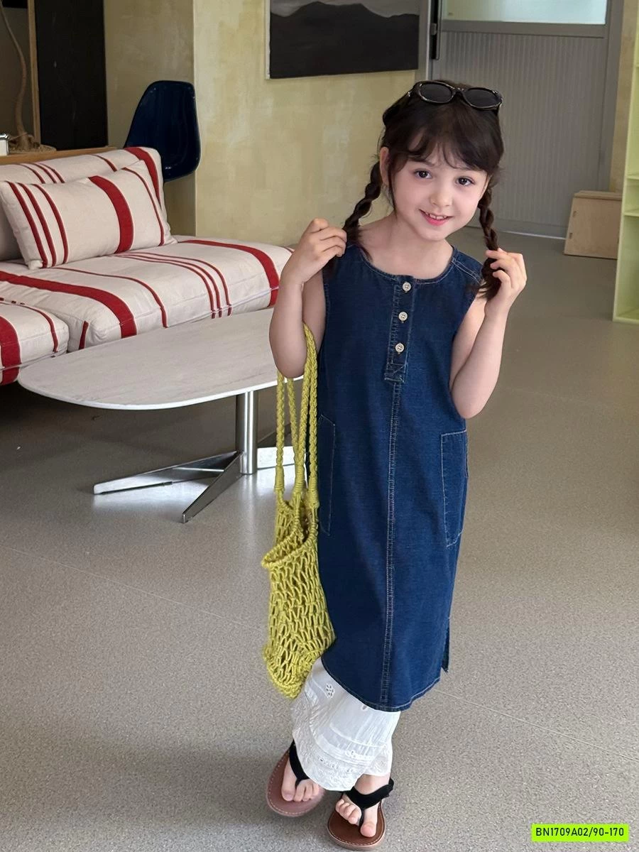 ĐẦM JEANS SUÔNG SÁT NÁCH 25C229 AMBB