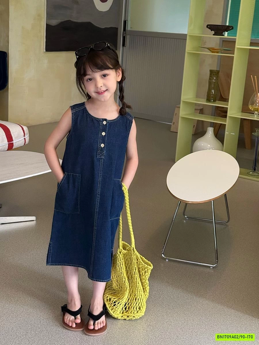 ĐẦM JEANS SUÔNG SÁT NÁCH 25C229 AMBB