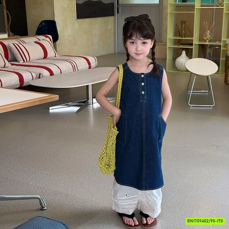 ĐẦM JEANS SUÔNG SÁT NÁCH 25C229 AMBB