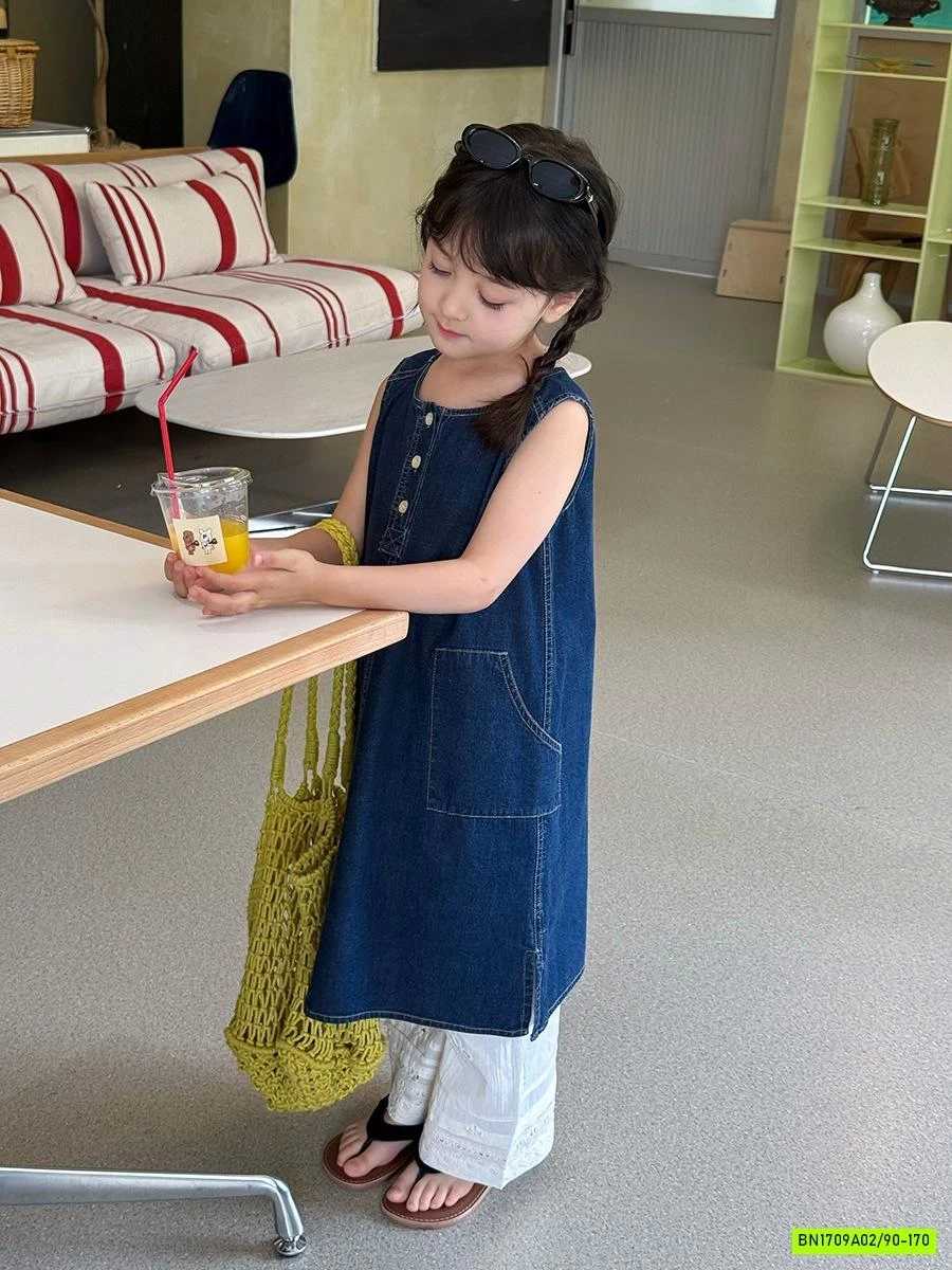 ĐẦM JEANS SUÔNG SÁT NÁCH 25C229 AMBB