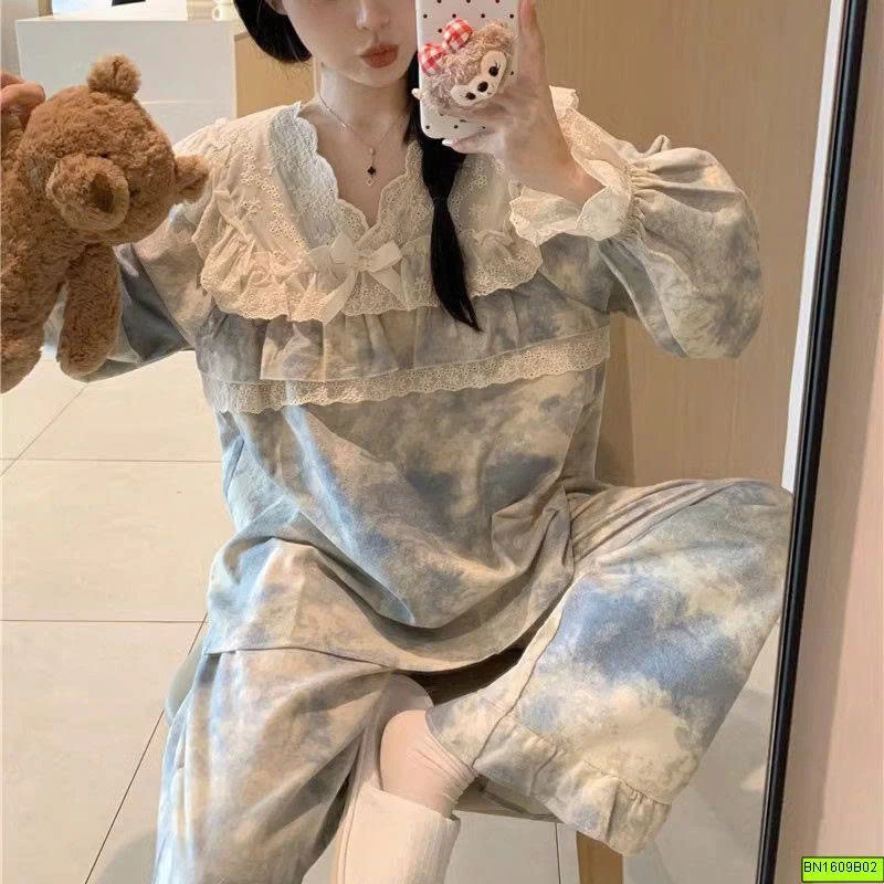 BỘ DÀI TAY MẶC NHÀ TIỂU THƯ
