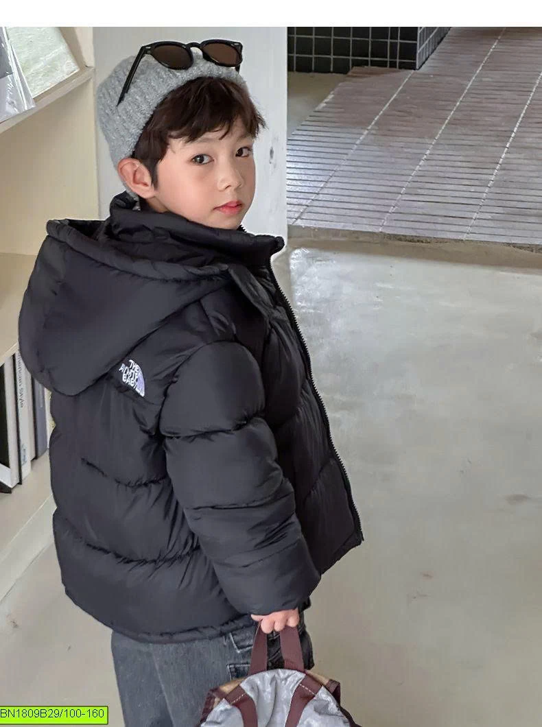 ÁO KHOÁC PHAO LIỀN MŨ PHỐI MÀU