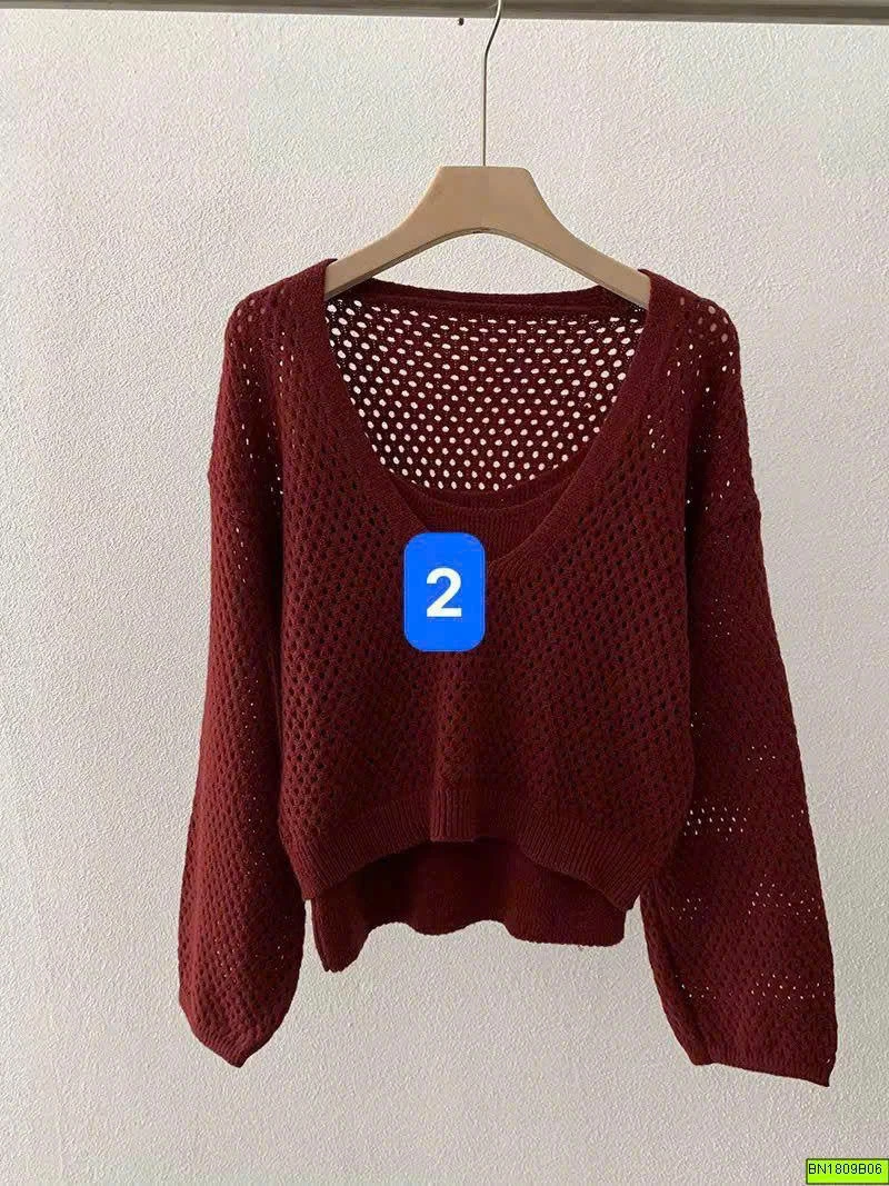 ÁO LEN LƯỚI DỆT THOÁNG 2CT