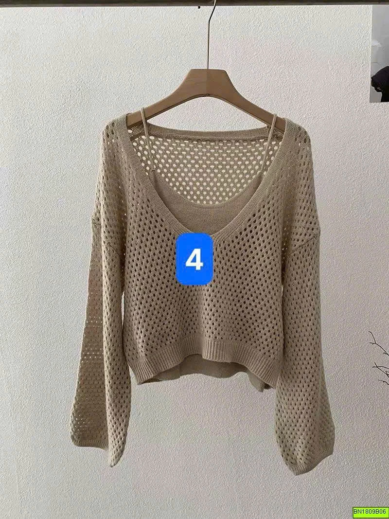 ÁO LEN LƯỚI DỆT THOÁNG 2CT