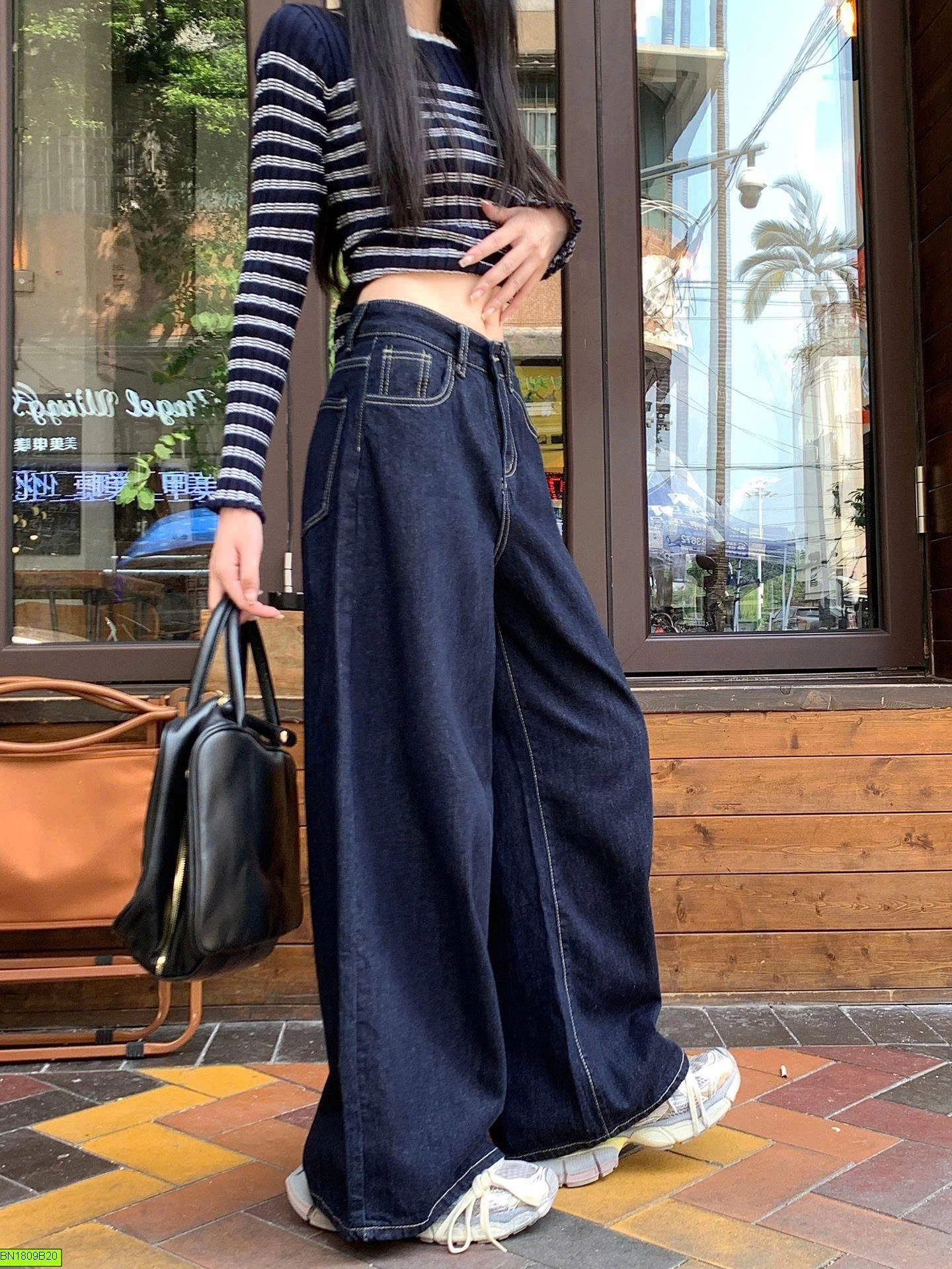 QUẦN DENIM ỐNG RỘNG