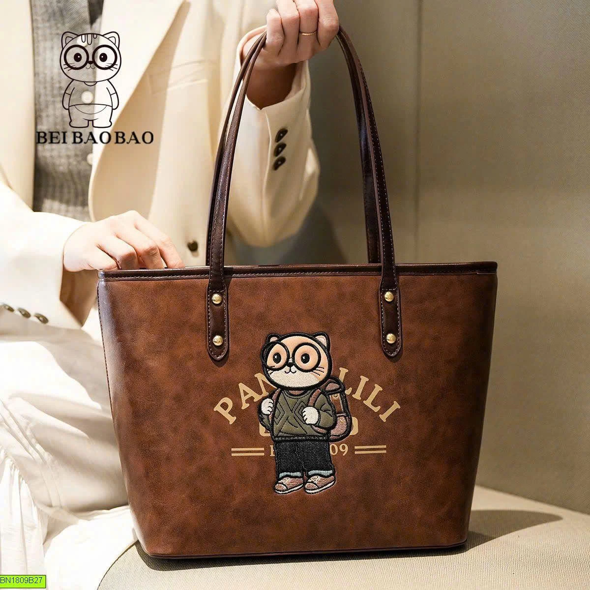 TÚI TOTE GẤU CARTOON BEIBAOBAO