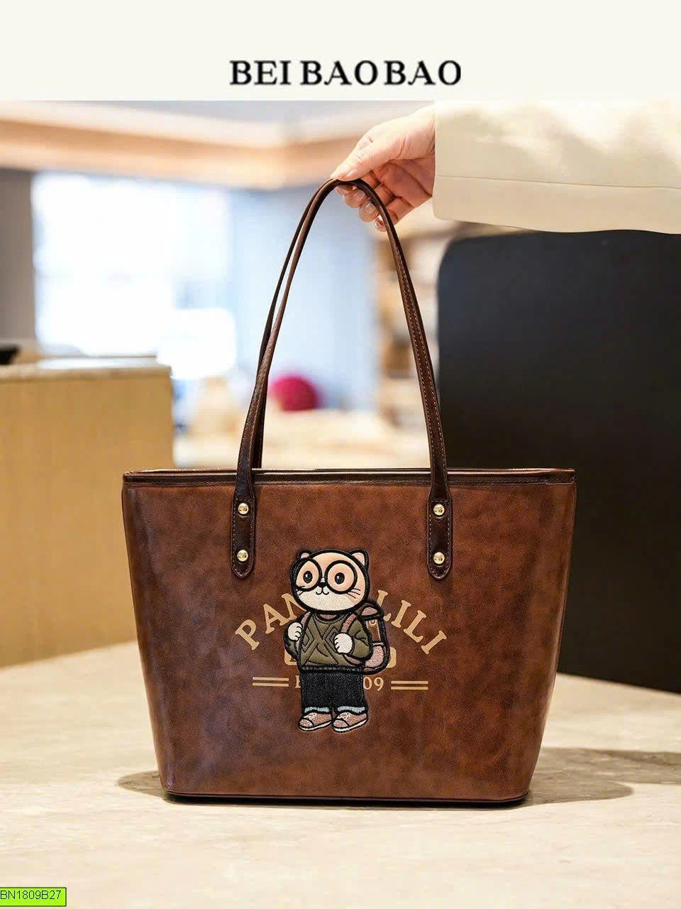 TÚI TOTE GẤU CARTOON BEIBAOBAO