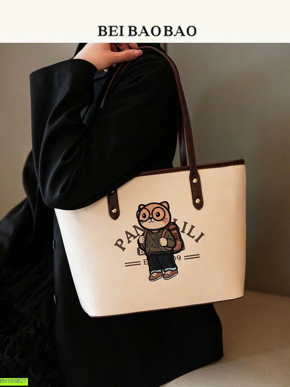 TÚI TOTE GẤU CARTOON BEIBAOBAO