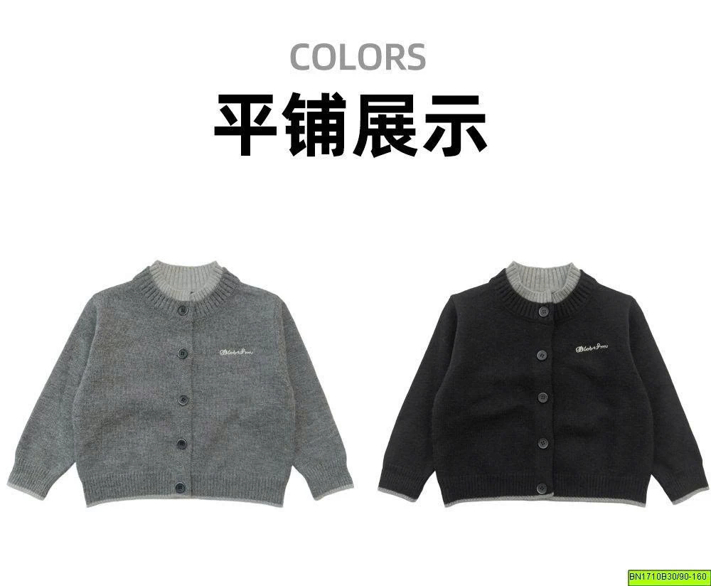 CARDIGAN CỔ TRÒNG THÊU CHỮ
