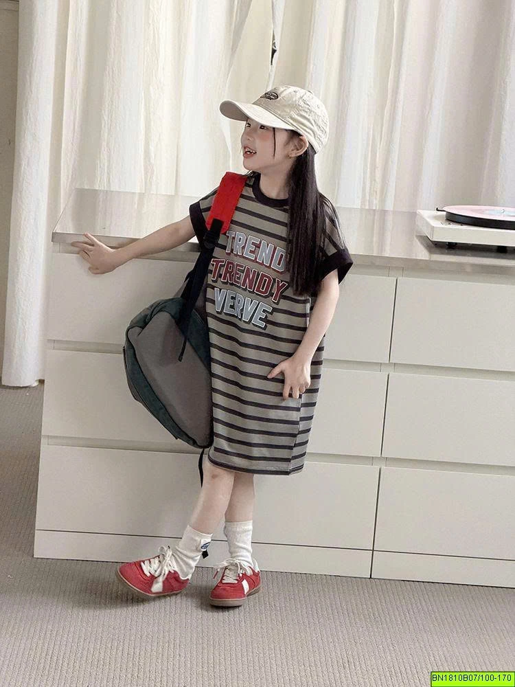 VÁY THUN KẺ NGANG AMBB 26C011