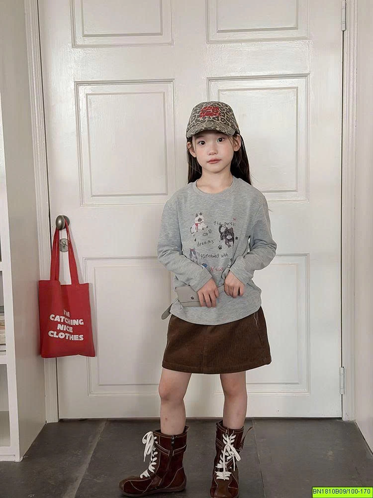 ÁO THUN IN HÌNH CHÓ MÈO AMBB 26E071