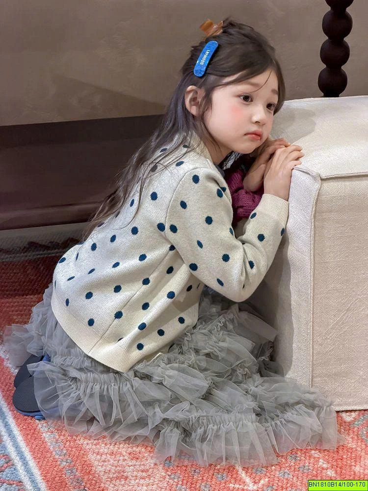 ÁO KHOÁC LEN CHẤM BI AMBB 26E271