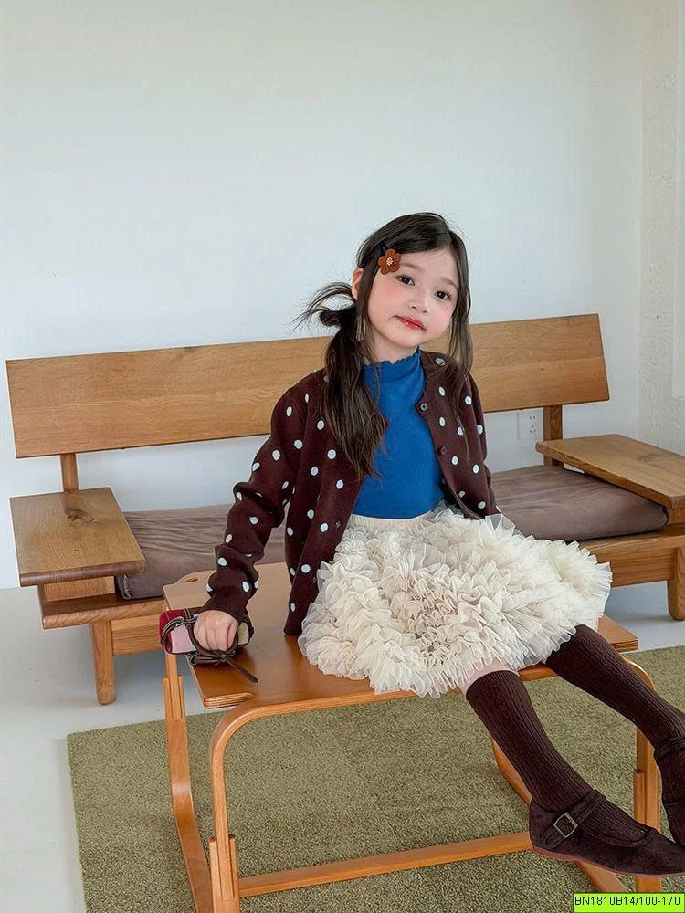 ÁO KHOÁC LEN CHẤM BI AMBB 26E271