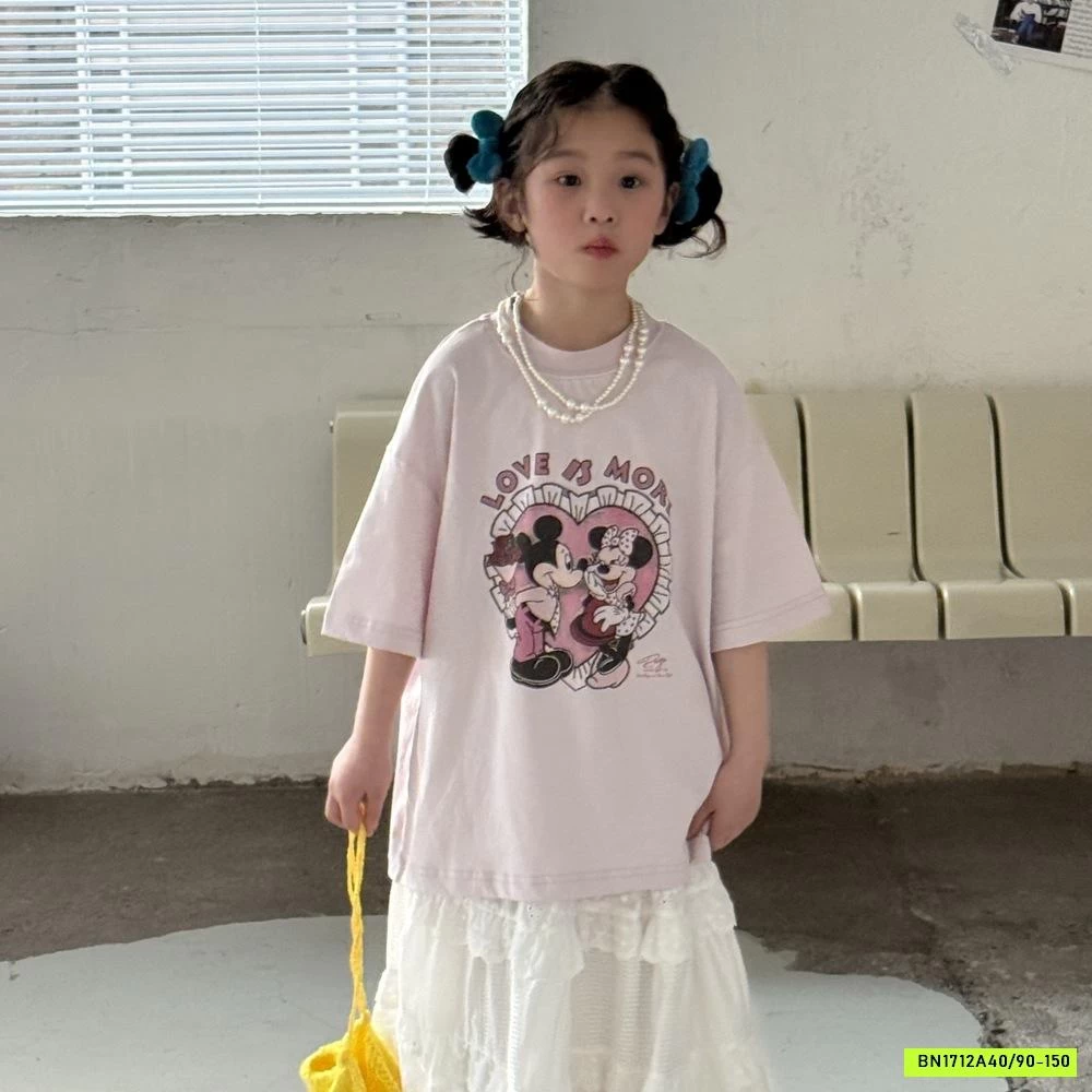 ÁO THUN HỒNG MICKEY KUMAI