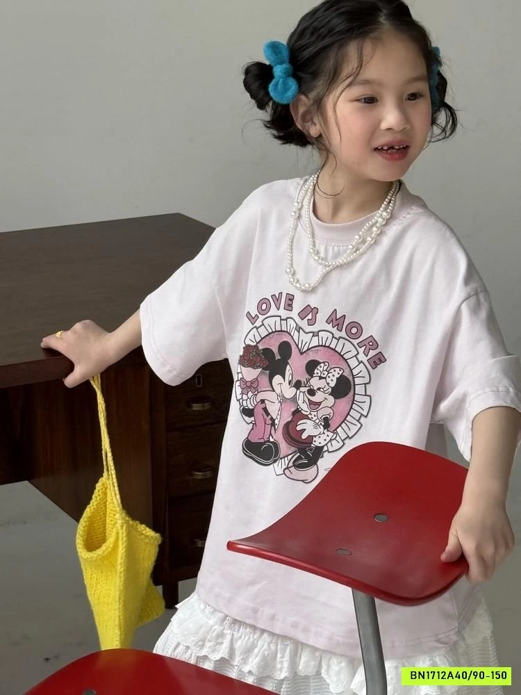 ÁO THUN HỒNG MICKEY KUMAI