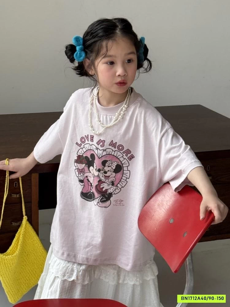 ÁO THUN HỒNG MICKEY KUMAI