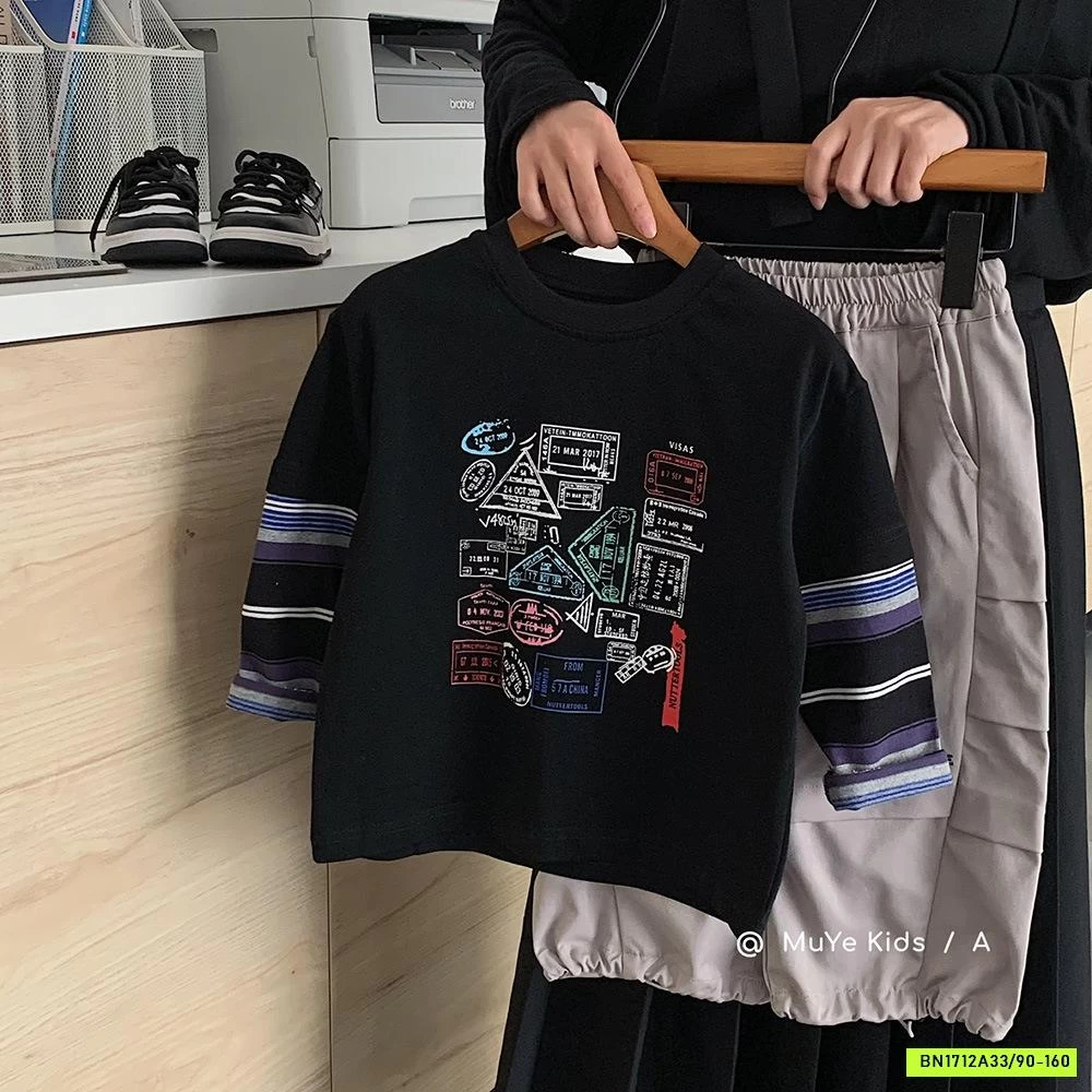 ÁO THUN GIẢ 2 LỚP IN HÌNH MUYE